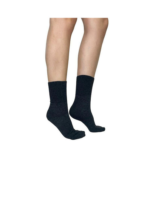 Inizio Women's Solid Color Socks Gray