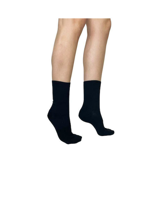 Inizio Damen Einfarbige Socken Blau 1Pack