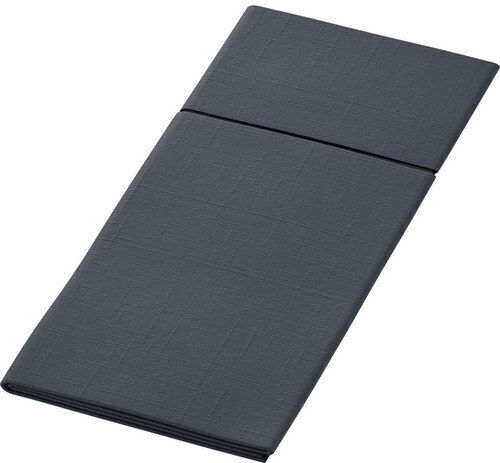 Natural Soft Airlaid Utensil Case Black 40x33cm 560pcs
