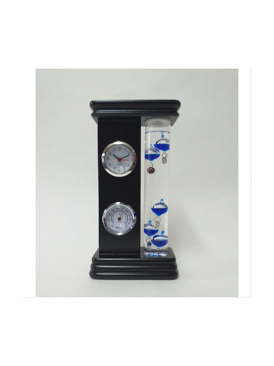 Galileo Termometrul lui Galileo pentru Accesorii de Decor pentru Birou din Lemn 24 cm în Culoare Albastră