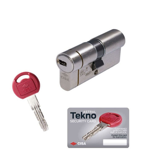 Cisa Cilindru De Securitate Astral Tekno Pro 80mm (35-45) Argintiu