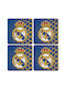 Koupakoupa Wooden Blue Coasters 4pcs