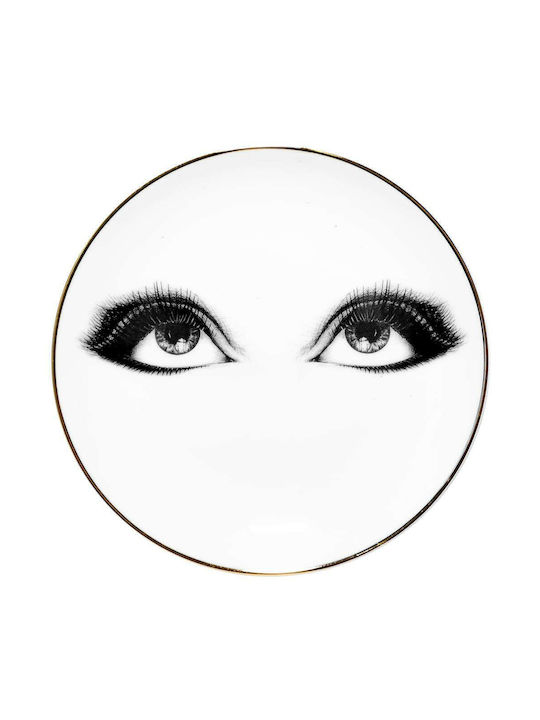 Fine Round Ceramic White Coaster 10cm
