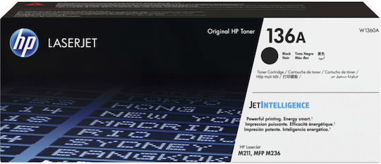 HP 136A Γνήσιο Toner Laser Εκτυπωτή Μαύρο 1150 Σελίδων W1360A