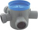 Valsir Plastic Siphon Floor with Output 75mm Gray
