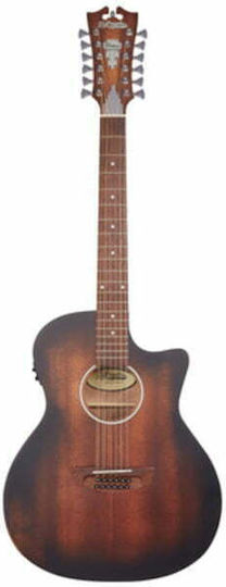 D'Angelico 12χορδη Ακουστική Κιθάρα Premier Fulton LS Cutaway Brown