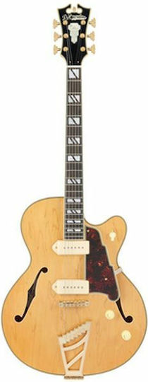 D'Angelico Deluxe 59 Satin Electric Guitar ES with 2xP90 Pickup Configuration Yellow