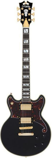D'Angelico Deluxe Brighton Chitară Electrică Tăietură Unică Neagră