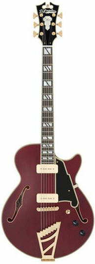 D'Angelico Deluxe Chitară Electrică ES cu SS Configurație Doze Roșie