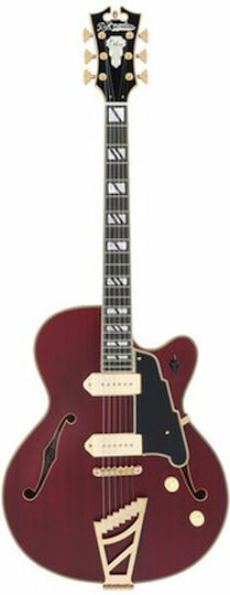 D'Angelico Deluxe 59 Satin Chitară Electrică ES Roșie