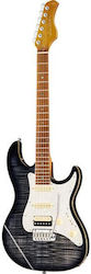 Larry Carlton S7FM Elektrische Gitarre Stratocaster Farbe Schwarz