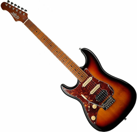 Jet Guitars JET JS-400 Ηλεκτρική Κιθάρα για Αριστερόχειρες ST Style με HSS Διάταξη Μαγνητών Burst