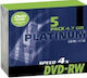 Platinum Επανεγγράψιμα DVD-RW 4x 4.7GB Cake Box 5τμχ
