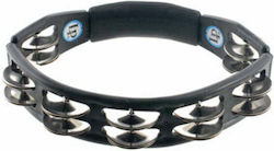 Latin Percussion Negru Plastic Tamburină Hi-Hat cu dublă serie de zilii