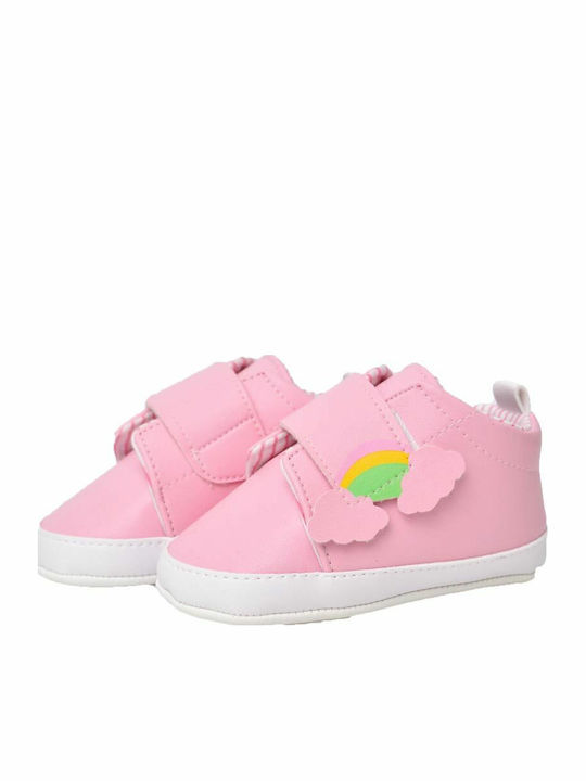 Potre Βρεφικά Sneakers Αγκαλιάς Ροζ Rainbow And...