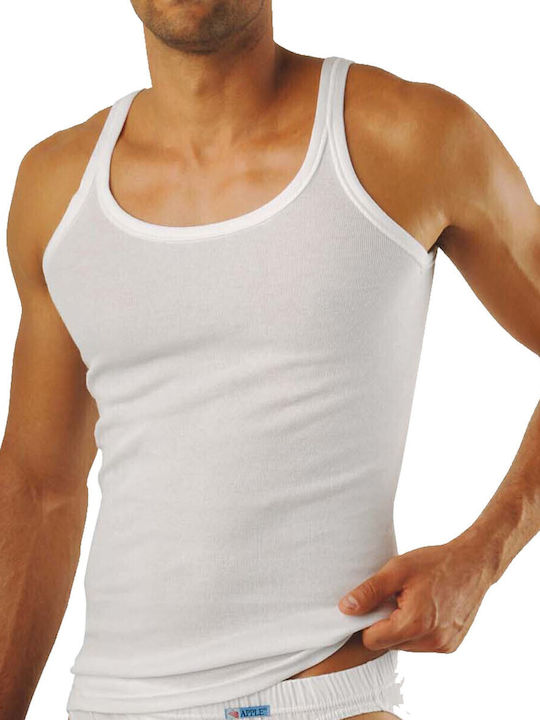 Apple Boxer Ανδρική Φανέλα Αμάνικη σε Λευκό Χρώμα