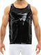 Men's Undershirt Short-sleeved in Black Color