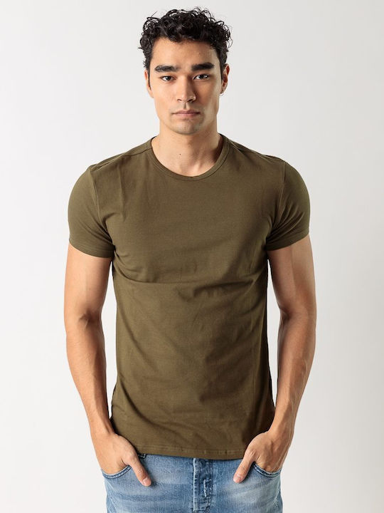Devergo Men's Short Sleeve T-shirt Khaki