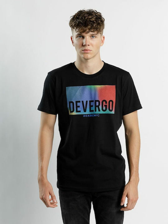 Devergo Herren T-Shirt Kurzarm Schwarz