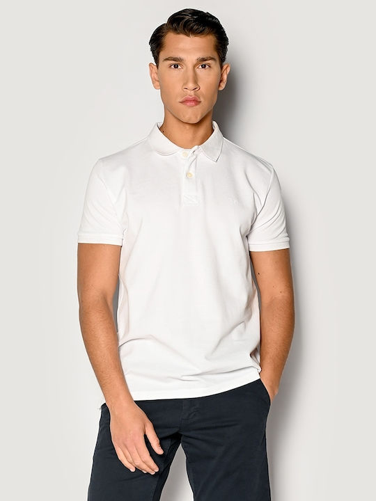 Brokers Jeans Polo Μπλούζα Κοντομάνικη Λευκή