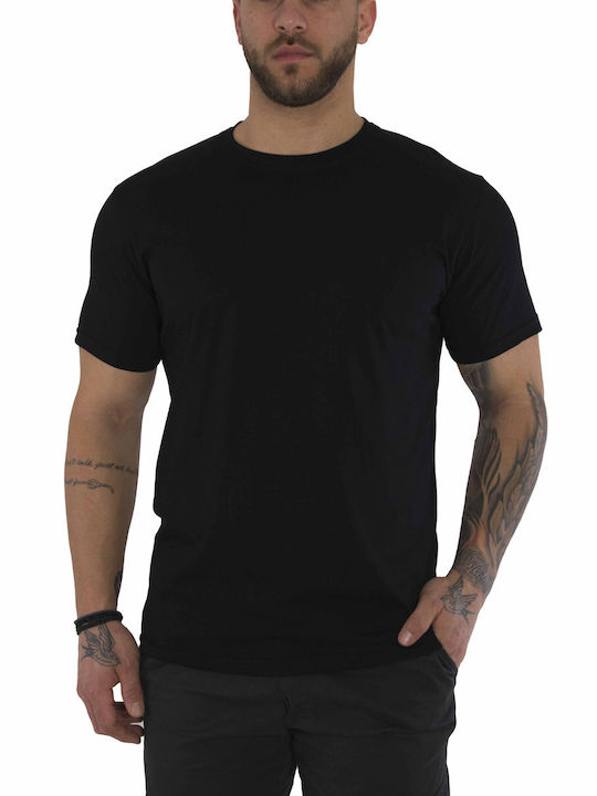 Everbest Herren T-Shirt Kurzarm Schwarz