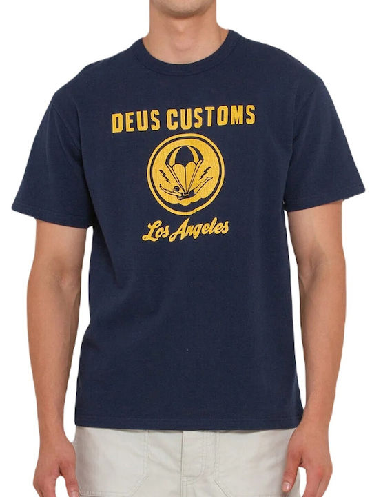 Deus Ex Machina TEE Ανδρικό T-shirt Κοντομάνικο Navy Μπλε