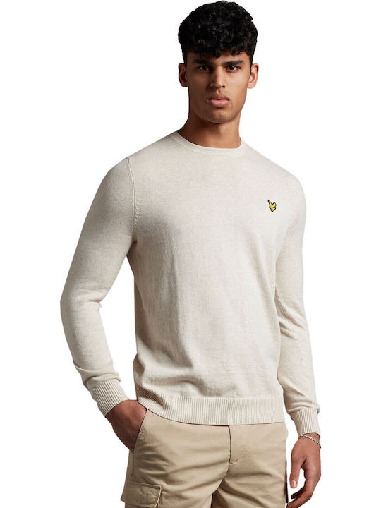 Lyle & Scott 'MERINO' Langarm-Pullover Weiß