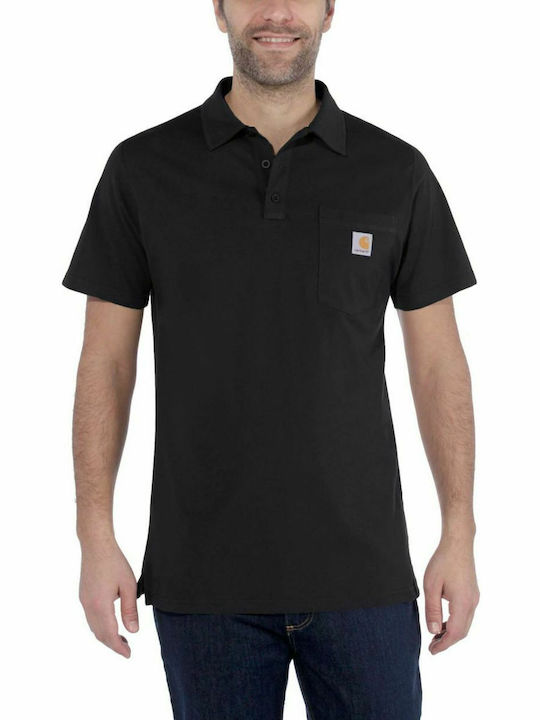 Force Delmont Polo Short Sleeve T-shirt Black
