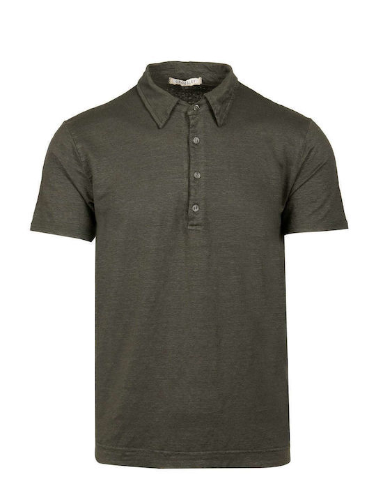 Crossley Ανδρικό T-shirt Κοντομάνικο Polo Χακί