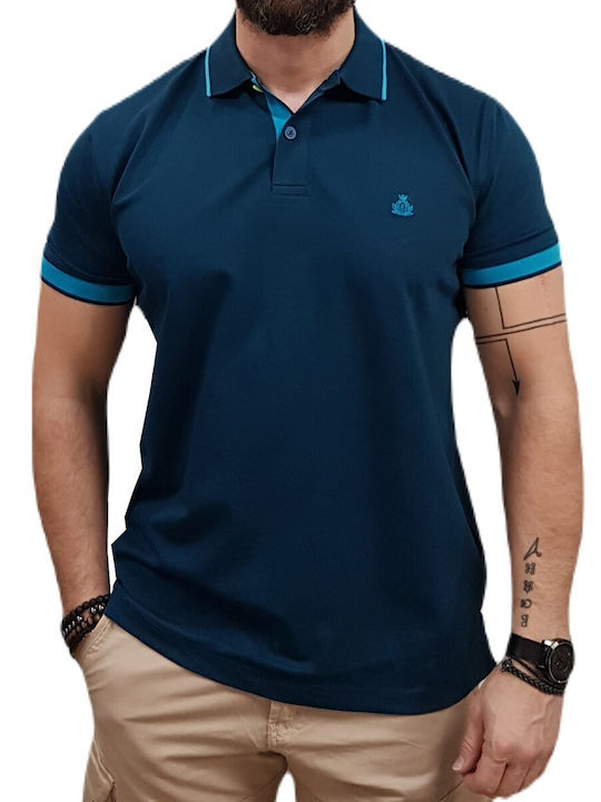 Visconti Ανδρικό T-shirt Κοντομάνικο Polo Navy Μπλε