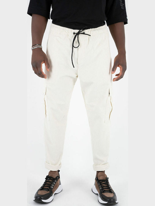 Stefan Fashion Παντελόνι Cargo Λευκό
