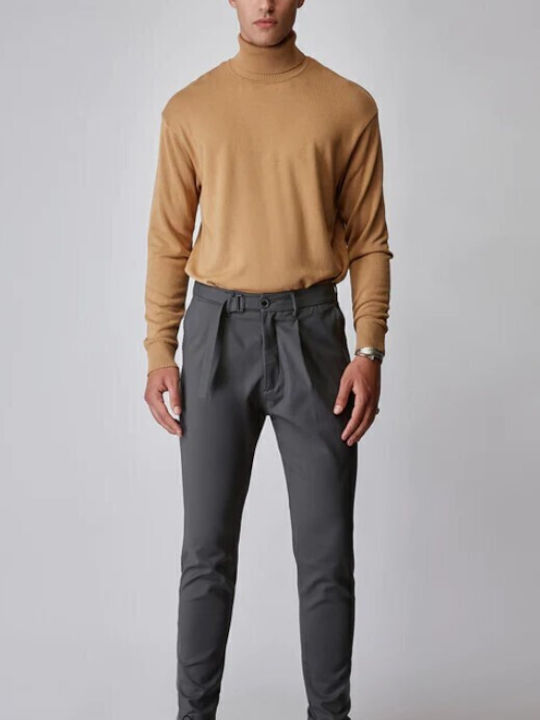 Trousers Elastic in Slim Fit Khaki