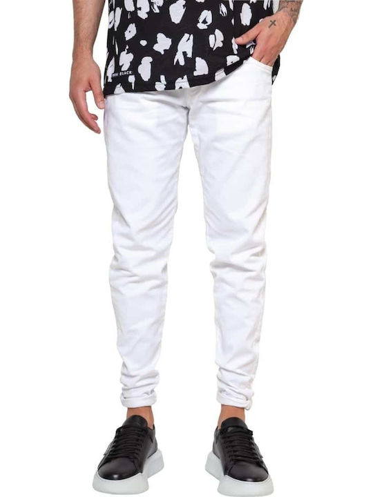 Trousers Elastic in Relaxed Fit White