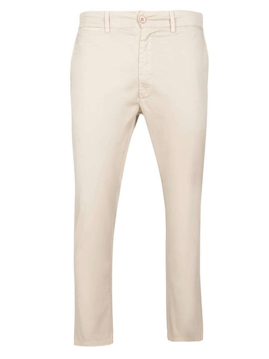 Crossley Men's Trousers Chino Elastic Beige