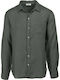 Long-sleeved Linen Shirt Khaki