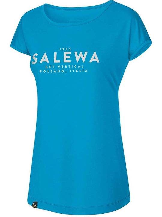 Salewa Femeie Sport Tricou Uscare rapidă Albastru deschis