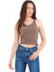 Women's Summer Cotton Sleeveless Blue Blouse