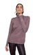 Cento Fashion Damen Langarm Pullover Rollkragen Braun