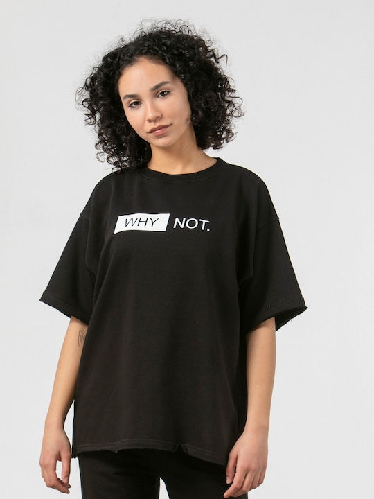 Simple Fashion Γυναικείο T-shirt Ριγέ Μαύρο