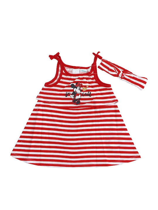 Minnie Children's Dress Sleeveless Set with Accessories Red