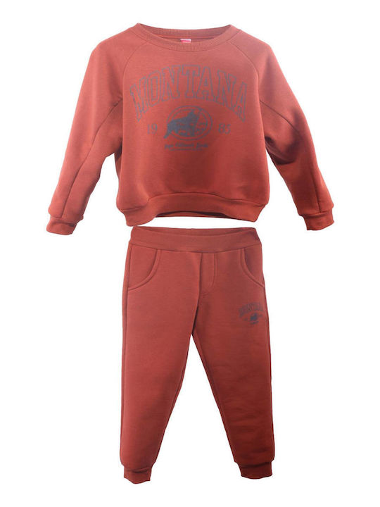 Joyce Kids Sweatpants Set Orange 2pcs