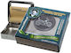 Tou Pappou Printed Cigarette Case Silver