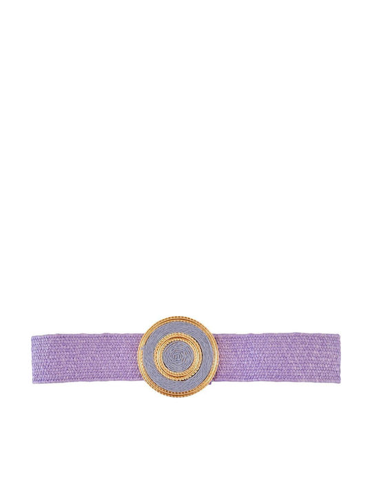 Elastic Women's Belt Lilac