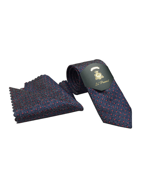 La Pescara Herren Krawatte Monochrom in Blau Farbe