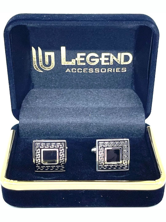 Legend Accessories Cufflinks of Silver Black