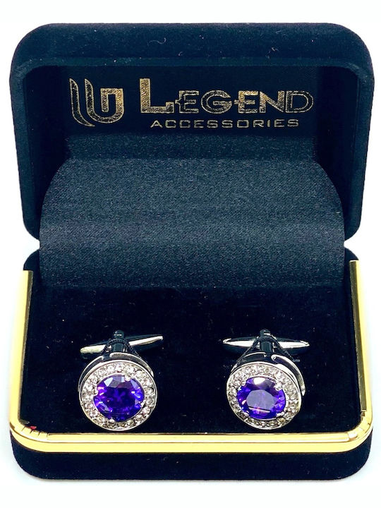 Legend Accessories Cufflinks of Silver Blue