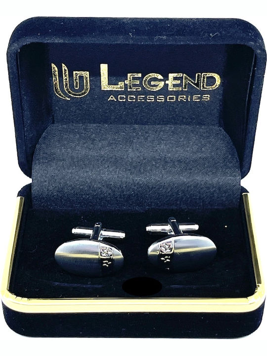 Legend Accessories Manschettenknöpfe aus Silber in Silber Farbe