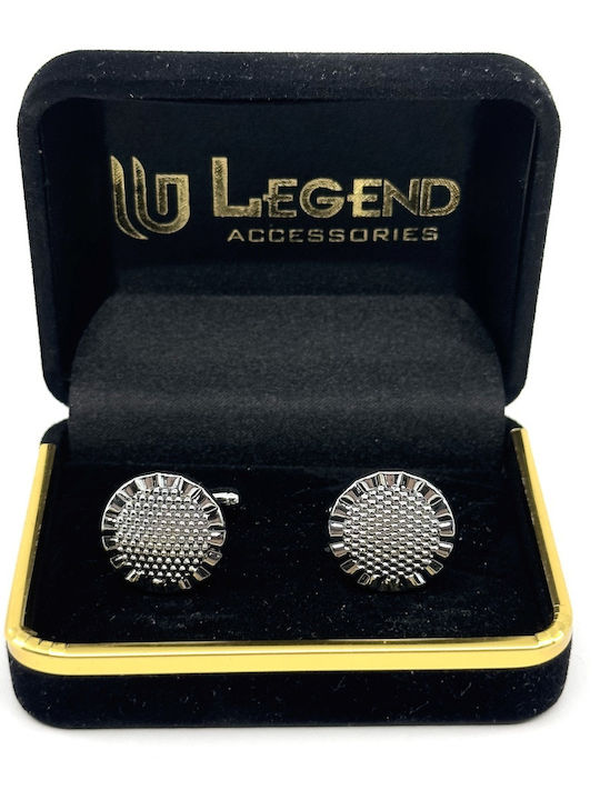 Legend Accessories Manschettenknöpfe aus Silber in Silber Farbe