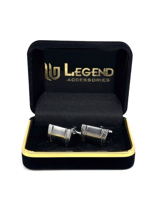 Legend Accessories Manschettenknöpfe aus Silber in Silber Farbe