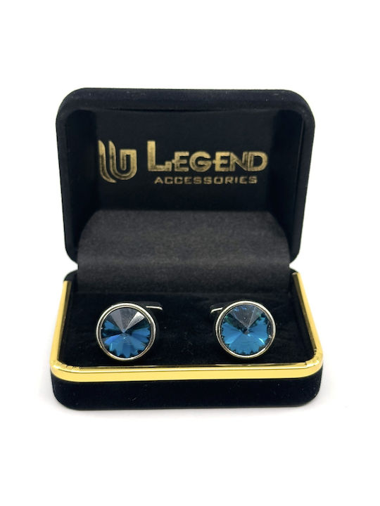 Legend Accessories Manschettenknöpfe aus Silber in Silber Farbe